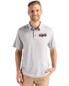 Lansing Lugnuts Cutter & Buck Coastline Epic Comfort Recycled Mens Polo CONCRETE Front Thumbnail Image