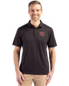 Oklahoma Sooners Vintage Cutter & Buck Coastline Epic Comfort Recycled Mens Polo Black Front Thumbnail Image