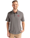 Oklahoma Sooners Vintage Cutter & Buck Coastline Epic Comfort Recycled Mens Polo Elemental Grey Front Thumbnail Image