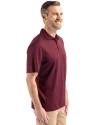 Virginia Tech Hokies College Vault Cutter & Buck Coastline Epic Comfort Recycled Mens Polo Bordeaux Side Thumbnail Image