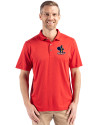 Delaware Fightin' Blue Hens College Vault Cutter & Buck Coastline Epic Comfort Recycled Mens Polo Red Front Thumbnail Image