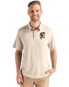Grambling Tigers College Vault Cutter & Buck Coastline Epic Comfort Recycled Mens Polo Wheat Front Thumbnail Image