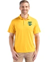 Tulane Green Wave College Vault Cutter & Buck Coastline Epic Comfort Recycled Mens Polo College Gold Front Thumbnail Image