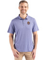LSU Tigers College Vault Cutter & Buck Coastline Epic Comfort Recycled Mens Polo Hyacinth Front Thumbnail Image