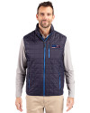 Seattle Seahawks Americana Cutter & Buck Rainier PrimaLoft® Mens Eco Insulated Full Zip Puffer Vest Dark Navy Front Thumbnail Image