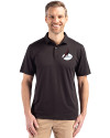Arizona Cardinals Historic Cutter & Buck Coastline Epic Comfort Recycled Mens Polo Black Front Thumbnail Image