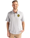 View image 7: Missouri Tigers College Vault Cutter & Buck Coastline Recycled Double Peached Mens Polo CONCRETE Front