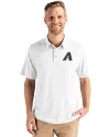 Arizona Diamondbacks Cooperstown Cutter & Buck Coastline Epic Comfort Recycled Mens Polo White Front Thumbnail Image