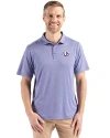 Texas Christian Horned Frogs College Vault Cutter & Buck Coastline Epic Comfort Recycled Mens Polo Hyacinth Front Thumbnail Image