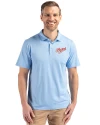 Dayton Flyers College Vault Cutter & Buck Coastline Epic Comfort Recycled Mens Polo Atlas Light Blue Front Thumbnail Image