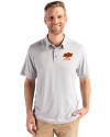 View image 7: Oklahoma State Cowboys Alumni Cutter & Buck Coastline Recycled Double Peached Mens Polo CONCRETE Front