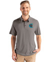 Charlotte Knights Cutter & Buck Coastline Epic Comfort Recycled Mens Polo Elemental Grey Front Thumbnail Image