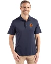 Syracuse Orange College Vault Cutter & Buck Coastline Epic Comfort Recycled Mens Polo Navy Blue Front Thumbnail Image