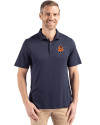 Syracuse Orange College Vault Cutter & Buck Coastline Epic Comfort Recycled Mens Polo Navy Blue Front Thumbnail Image