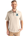 Carolina Panthers Historic Cutter & Buck Coastline Epic Comfort Recycled Mens Polo Wheat Front Thumbnail Image