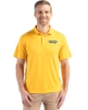 Montana State Bobcats College Vault Cutter & Buck Coastline Epic Comfort Recycled Mens Polo College Gold Front Thumbnail Image