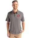 Denver Broncos Historic Cutter & Buck Coastline Epic Comfort Recycled Mens Polo Elemental Grey Front Thumbnail Image