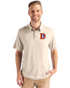 Denver Broncos Historic Cutter & Buck Coastline Epic Comfort Recycled Mens Polo Wheat Front Thumbnail Image