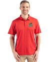 View image 16: Toledo Mud Hens Cutter & Buck Coastline Recycled Double Peached Mens Polo Red Front