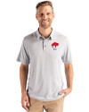 View image 1: Buffalo Bills Historic Cutter & Buck Coastline Recycled Double Peached Mens Polo CONCRETE Front