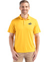 Montana State Bobcats Cutter & Buck Coastline Epic Comfort Recycled Mens Polo College Gold Front Thumbnail Image