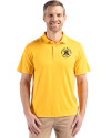 Virginia Military Institute Keydets Cutter & Buck Coastline Epic Comfort Recycled Mens Polo College Gold Front Thumbnail Image