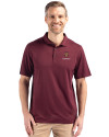 Harvard Crimson Cutter & Buck Coastline Epic Comfort Recycled Mens Polo Bordeaux Front Thumbnail Image