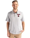 Louisville Cardinals Cutter & Buck Coastline Epic Comfort Recycled Mens Polo CONCRETE Front Thumbnail Image