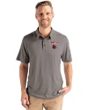 Louisville Cardinals Cutter & Buck Coastline Epic Comfort Recycled Mens Polo Elemental Grey Front Thumbnail Image