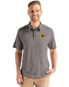 Grambling Tigers Cutter & Buck Coastline Epic Comfort Recycled Mens Polo Elemental Grey Front Thumbnail Image