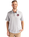 Texas A&M Aggies Cutter & Buck Coastline Epic Comfort Recycled Mens Polo CONCRETE Front Thumbnail Image