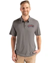 Delaware State Hornets Cutter & Buck Coastline Epic Comfort Recycled Mens Polo Elemental Grey Front Thumbnail Image