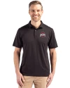 Ohio State Buckeyes - Cutter & Buck Coastline Epic Comfort Recycled Mens Polo Black Front Thumbnail Image