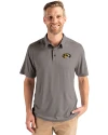 Missouri Tigers Cutter & Buck Coastline Epic Comfort Recycled Mens Polo Elemental Grey Front Thumbnail Image