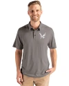 Eastern Washington Eagles Cutter & Buck Coastline Epic Comfort Recycled Mens Polo Elemental Grey Front Thumbnail Image
