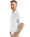 Seattle Seahawks NFL Helmet Cutter & Buck Coastline Epic Comfort Recycled Mens Polo White Side Thumbnail Image