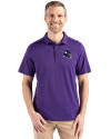 Minnesota Vikings NFL Helmet Cutter & Buck Coastline Epic Comfort Recycled Mens Polo College Purple Front Thumbnail Image