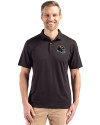 Baltimore Ravens NFL Helmet Cutter & Buck Coastline Epic Comfort Recycled Mens Polo Black Front Thumbnail Image