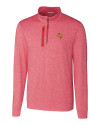 View image 3: Midwestern State Mustangs Cutter & Buck Stealth Heathered Mens Quarter Zip Cardinal Red Mannequin