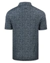 Midwestern State Mustangs Cutter & Buck Pike Constellation Print Stretch Mens Polo Black Mannequin Back Thumbnail Image
