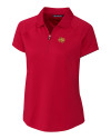 View image 7: Midwestern State Mustangs Cutter & Buck Forge Stretch Womens Short Sleeve Polo Cardinal Red Mannequin