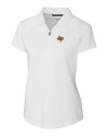 Midwestern State Mustangs Cutter & Buck Forge Stretch Womens Short Sleeve Polo White Mannequin Thumbnail Image