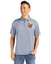 Las Vegas Aviators Cutter & Buck Pike Eco Pebble Print Stretch Recycled Mens Polo Polished/White Front Thumbnail Image