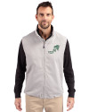 NDSU Bison Vintage Cutter & Buck Charter Eco Full-Zip Mens Big & Tall Vest Polished Medium Gray Front Thumbnail Image