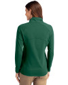 NDSU Bison Vintage Cutter & Buck Adapt Eco Knit Stretch Recycled Womens Half Zip Pullover Hunter Green Back Thumbnail Image