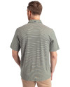 NDSU Bison Vintage Cutter & Buck Forge Eco Double Stripe Stretch Recycled Mens Polo Hunter/White Back Thumbnail Image