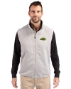 NDSU Bison Cutter & Buck Charter Eco Recycled Mens Full-Zip Vest Polished Medium Gray Front Thumbnail Image