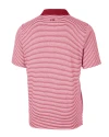 Atlanta Falcons Americana Cutter & Buck Forge Tonal Stripe Stretch Mens Big and Tall Polo Cardinal Red Mannequin Back Thumbnail Image