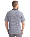 Atlanta Falcons Americana Cutter & Buck Forge Tonal Stripe Stretch Mens Big and Tall Polo Liberty Navy Back Thumbnail Image