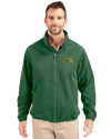 NDSU Bison Cutter & Buck Charter Eco Recycled Mens Full-Zip Jacket Hunter Green Front Thumbnail Image